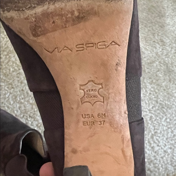 Via Spiga Dark Brown Heeled Boots - Picture 3 of 3